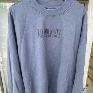 Taylor Swift The Eras Tour Blue Crewneck Sweater NEW Tour Exclusive Size Large